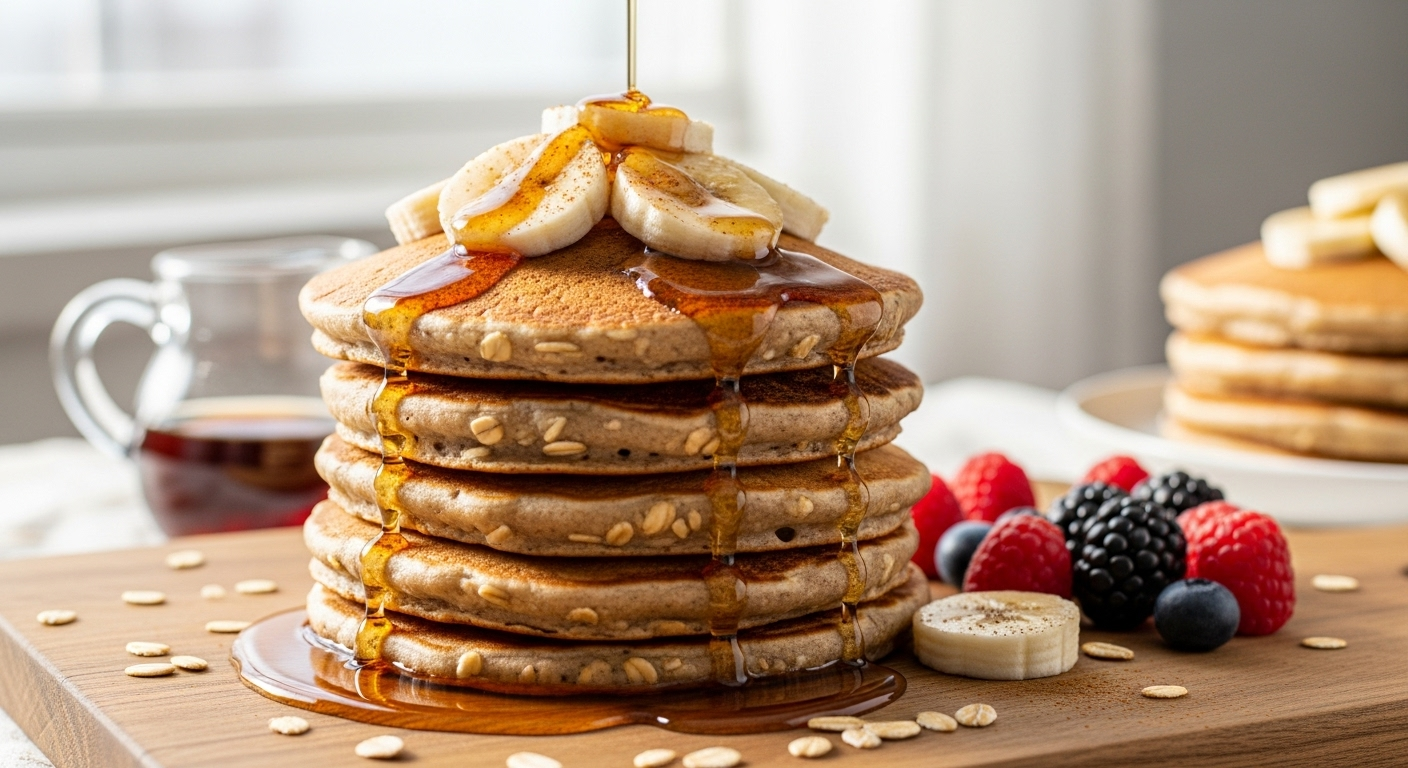 Banana Oat Pancakes