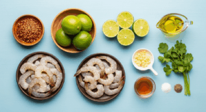 Chili Lime Shrimp recipe ingredients.