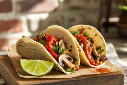 Mushroom & Bell Pepper Tacos
