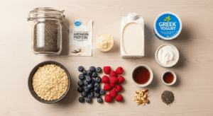 Protein Overnight Oats recipe ingredients