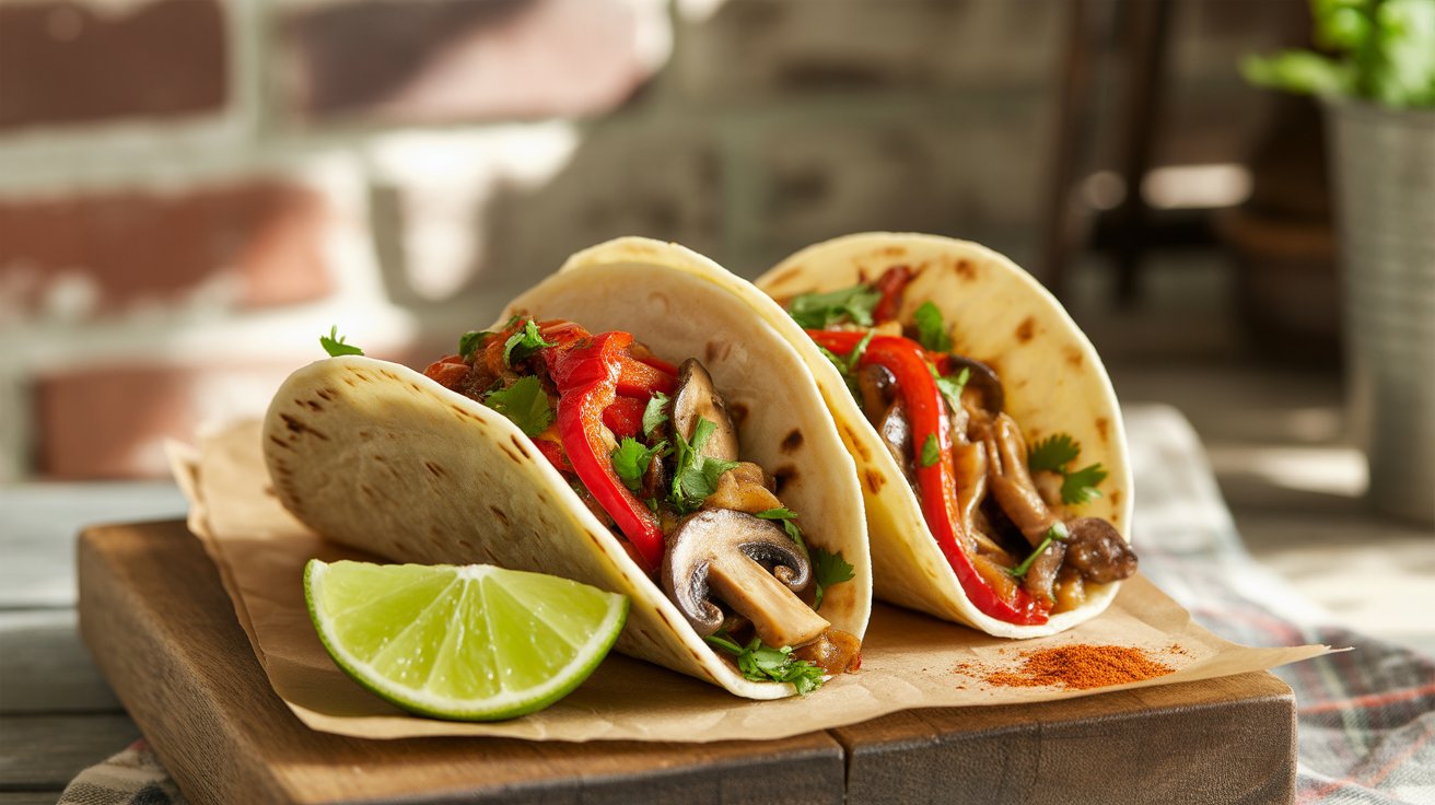 Mushroom & Bell Pepper Tacos