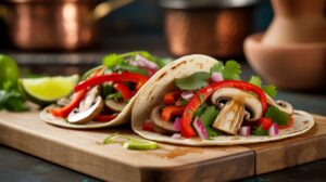 Mushroom & Bell Pepper Tacos