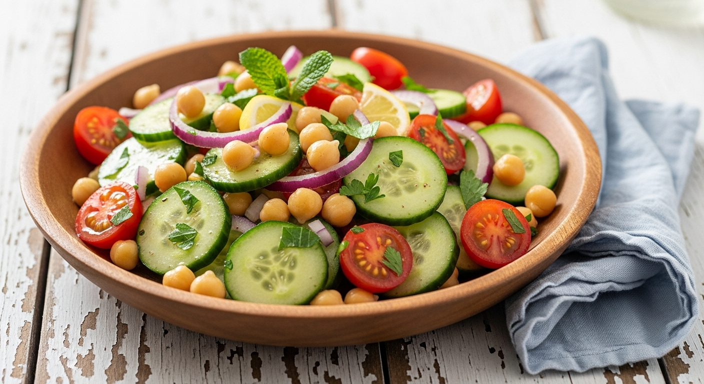 Chickpea Cucumber Salad