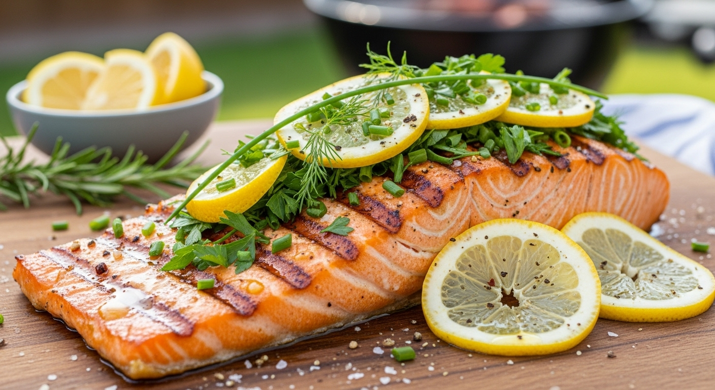 Grilled Lemon Herb Salmon