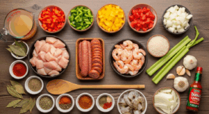 Jambalaya ingredients