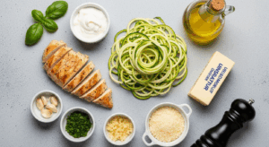 Keto Chicken Alfredo with Zucchini Noodles