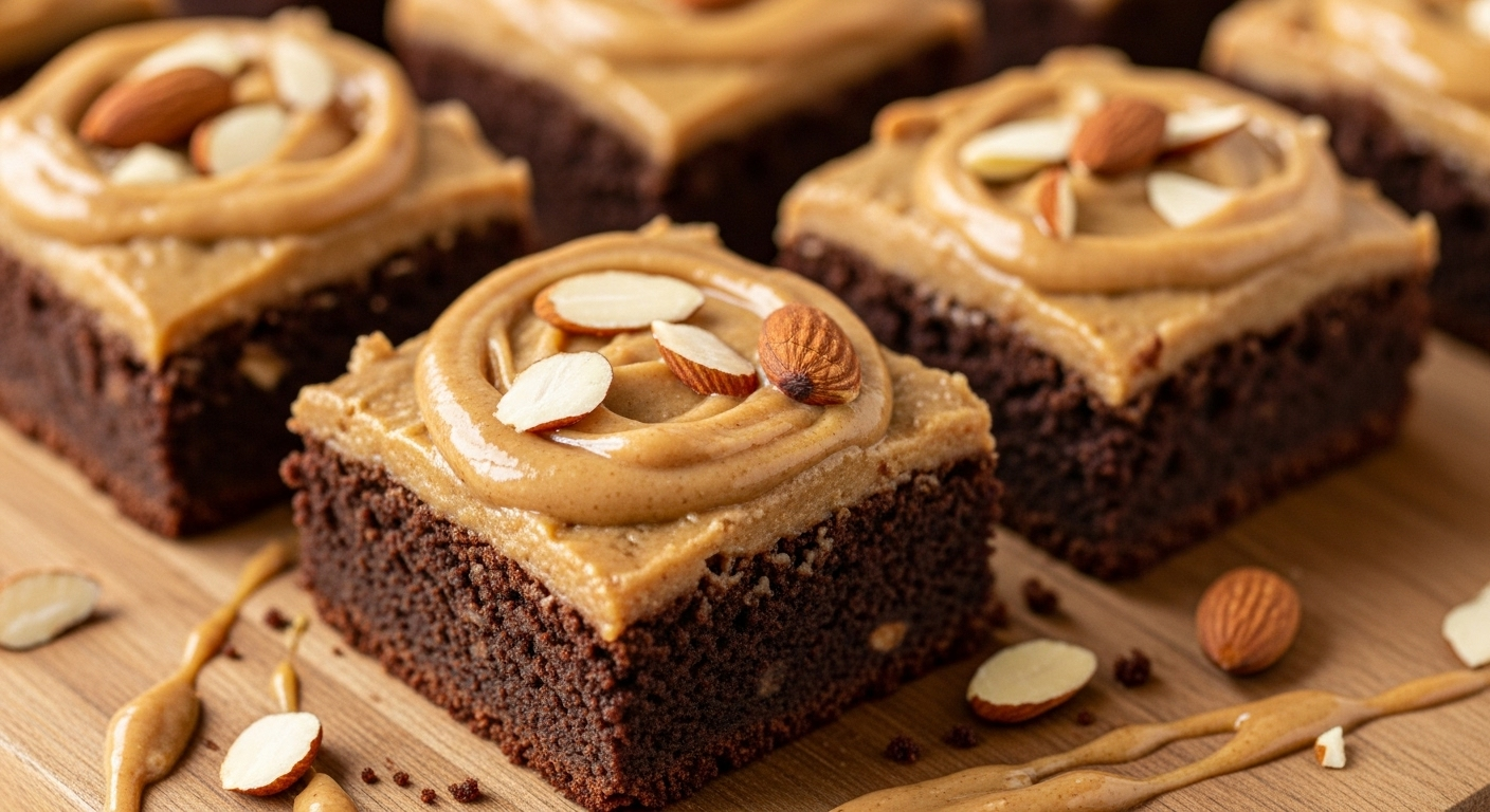Protein Brownies with Almond Butter
