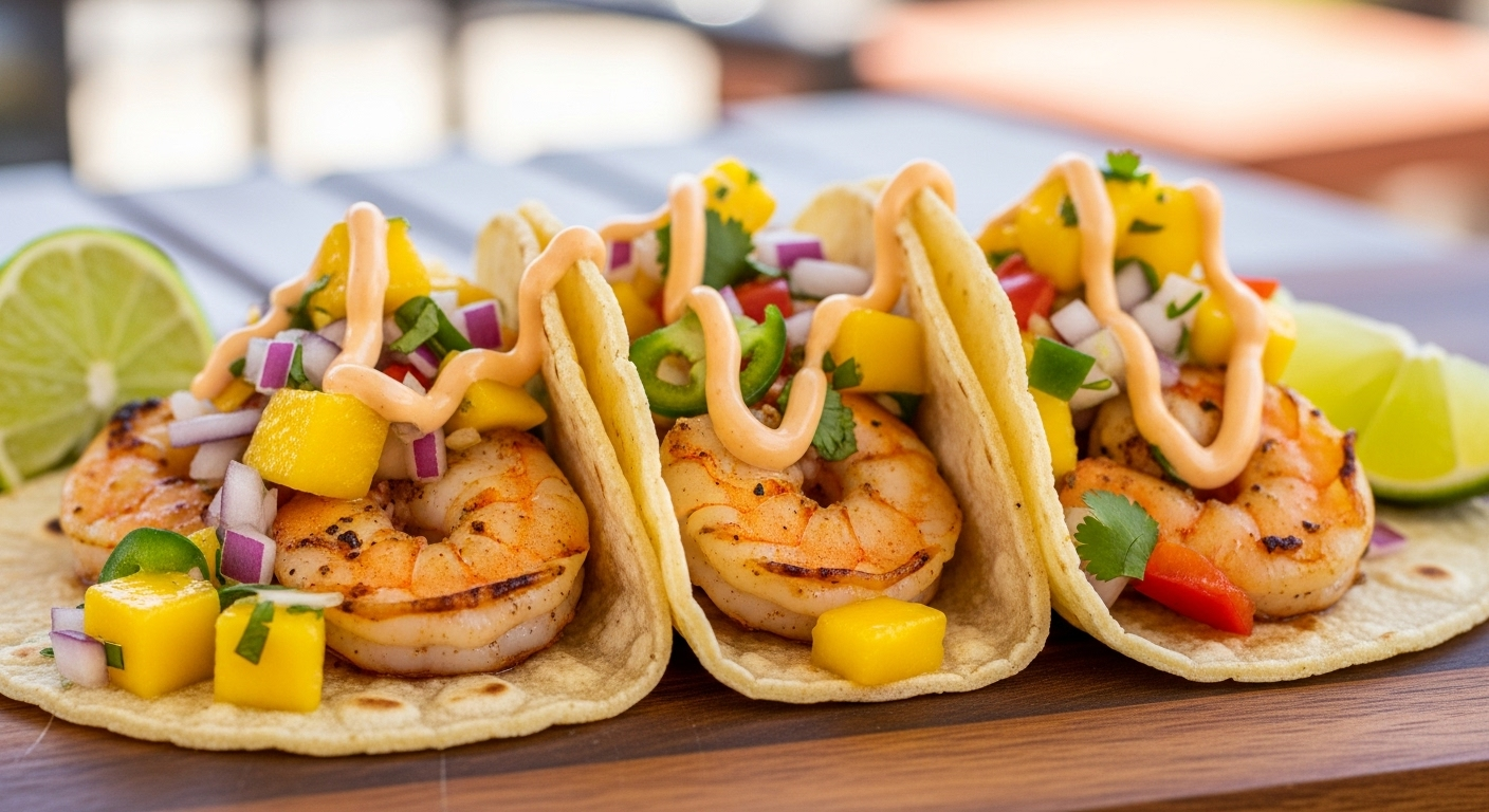 Shrimp Tacos with Mango Salsa