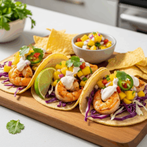 Shrimp Tacos with Mango Salsa