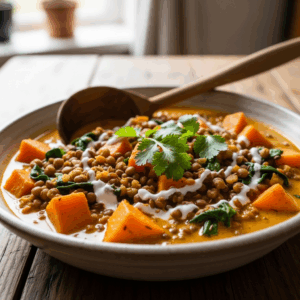 Slow Cooker Lentil & Sweet Potato Curry
