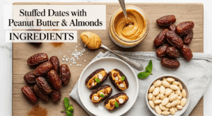 Stuffed Dates with Peanut Butter & Almonds