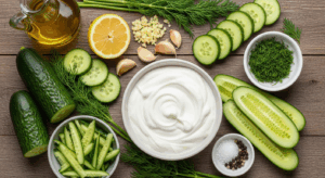 Tzatziki ingredients