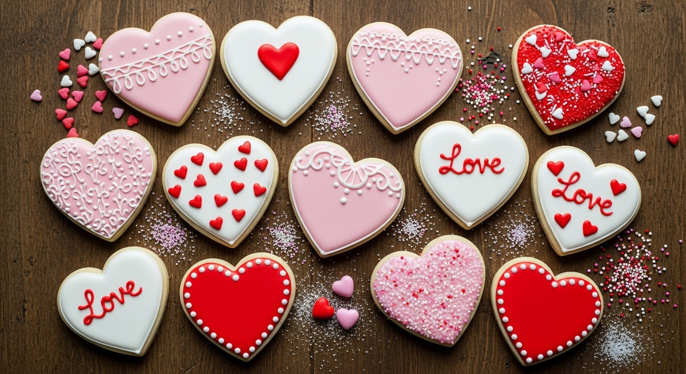 Valentine’s Heart Sugar Cookies