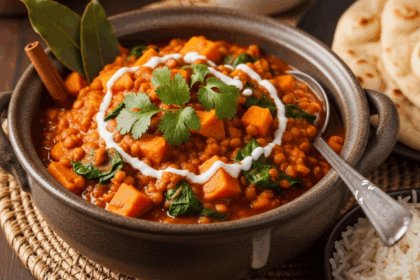 Slow Cooker Lentil & Sweet Potato Curry