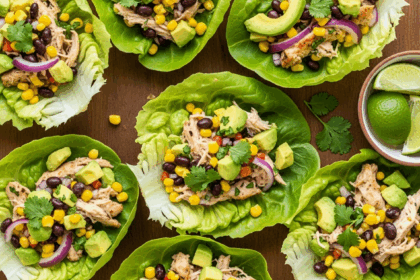 Avocado Chicken Lettuce Wraps