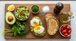 Avocado Toast with Poached Eggs & Herbs recipe ingredients