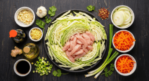Cabbage Stir-Fry with Chicken ingredients