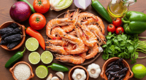 Caldo de Camarones ingredients