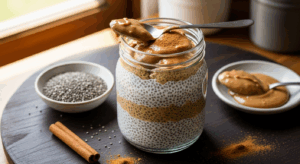 Chia Pudding with Almond Butter & Cinnamon