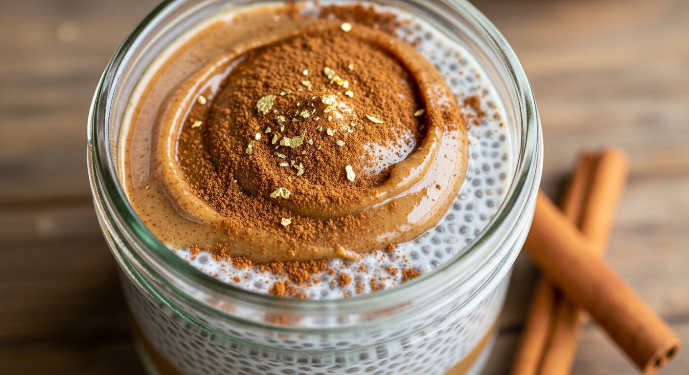 Chia Pudding with Almond Butter & Cinnamon