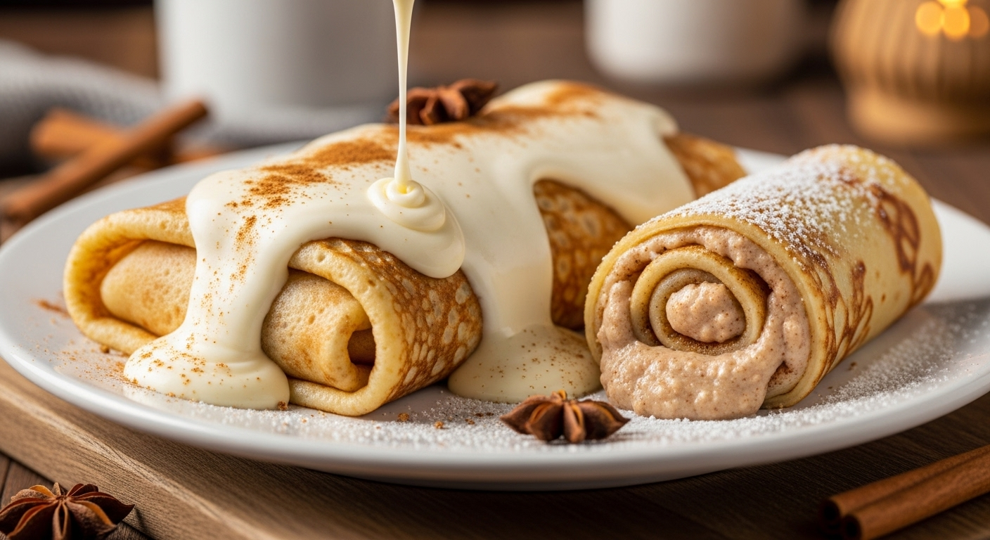Cinnamon Roll Crepes