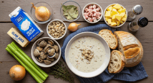 Clam Chowder ingredients