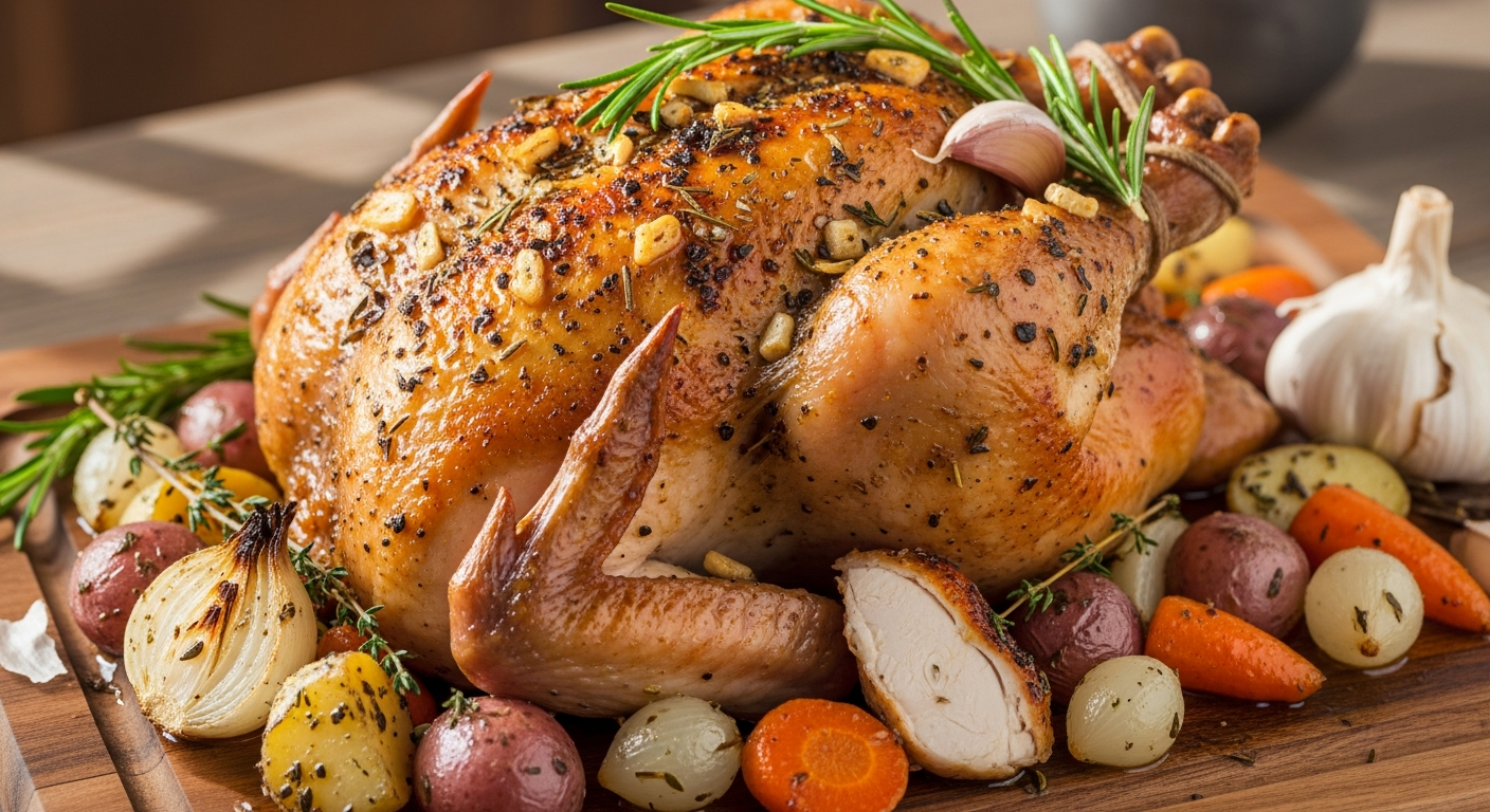 Garlic-Herb-Roasted-Chicken