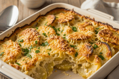 Garlic-Potatoes-au-Gratin