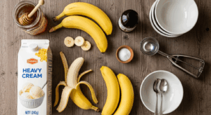 Homemade-Banana-Ice-Cream-ingredients