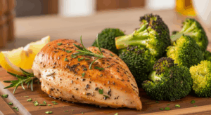 Keto Chicken Breast with Roasted Broccoli ingredients