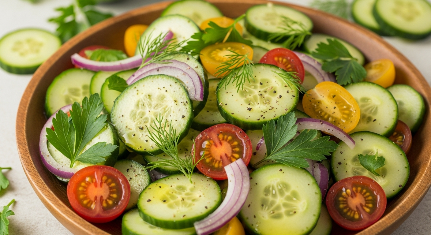 Keto Cucumber & Tomato Salad