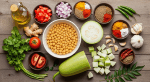 Lauki Chana Dal Curry ingredients