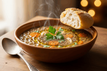 Lentil Soup with Carrots & Garlic