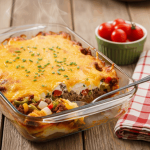 Low-Carb Cheeseburger Casserole