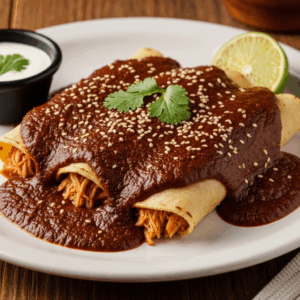 Mole-Sauce-Enchiladas