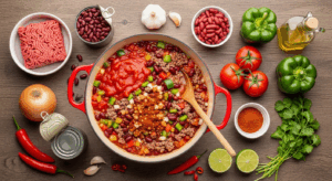 One-Pot Chili ingredients