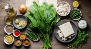 Palak Paneer ingredients