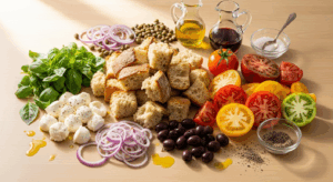 Panzanella Salad ingredients