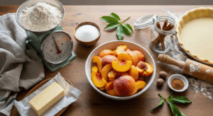 Peach Pie ingredients