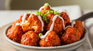 Spicy Buffalo Cauliflower Bites
