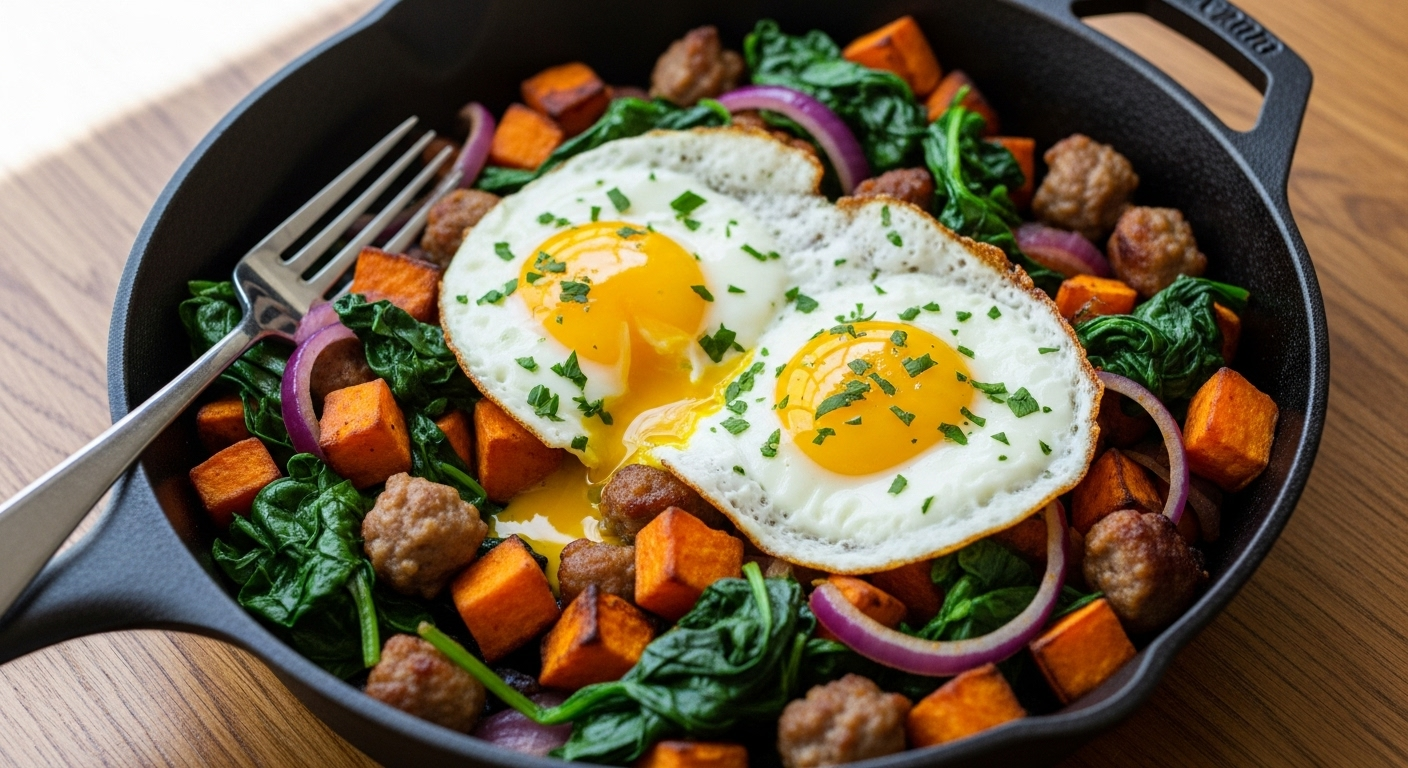 Sweet-Potato-Spinach-Breakfast-Hash