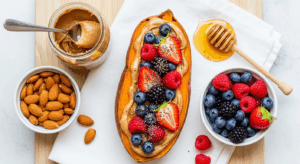 Sweet Potato with Almond Butter & Berries ingredients