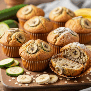 Zucchini Banana Muffins
