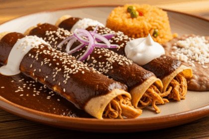 Mole-Sauce-Enchiladas