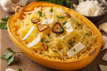 Spaghetti Squash with Garlic Parmesan