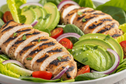 Grilled Keto Chicken Avocado Salad
