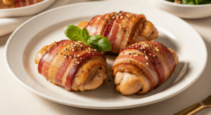 Keto Bacon-Wrapped Chicken Thighs