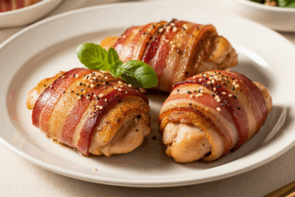 Keto Bacon-Wrapped Chicken Thighs