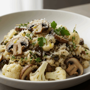 Keto Mushroom & Cauliflower Risotto