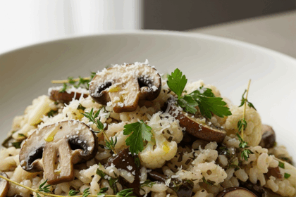 Keto Mushroom & Cauliflower Risotto